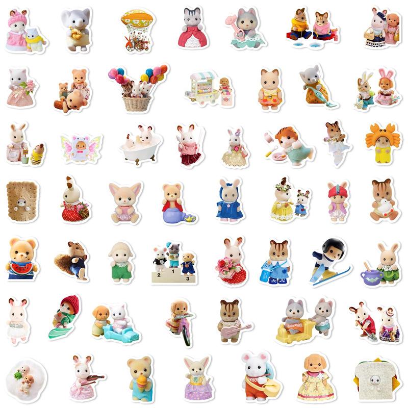 Cartoon Pattern Sticker, 100pcs pack Waterproof Sticker & 2counts Transparent Sticker Box, DIY Decor Stickers for Gift Card Water Bottle Laptop Phone, Home Decor