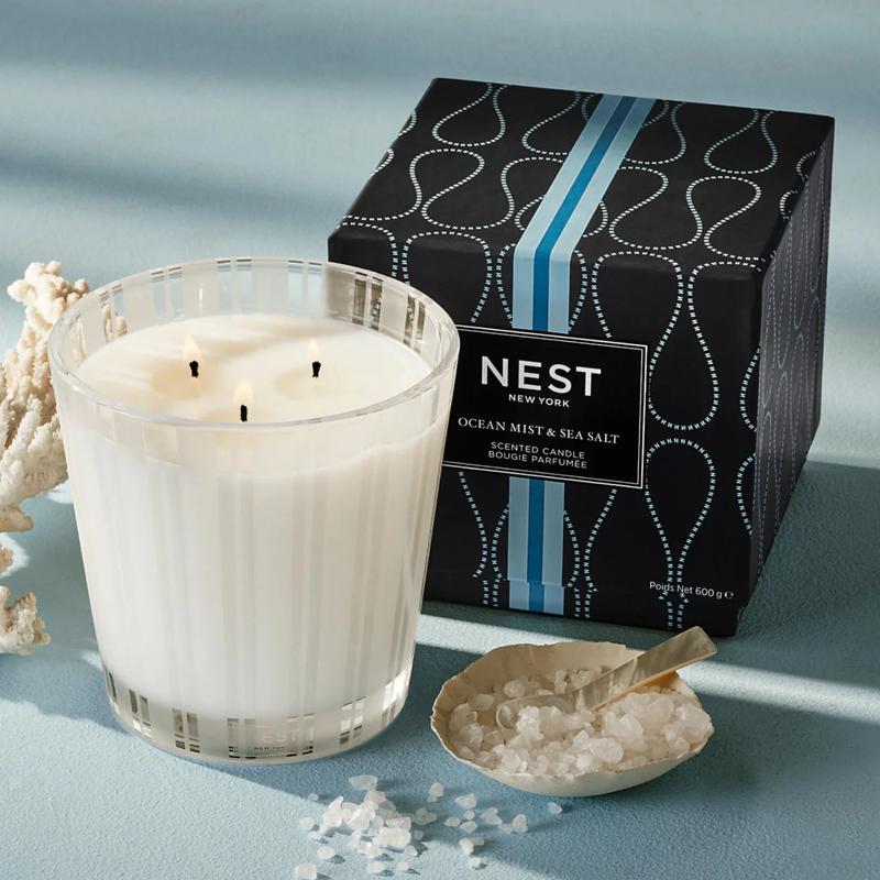 Nest New York 3-Wick Candle 21.2 oz - Decor Glass Fragrance Candle, Freshener Scent, Aroma Candles