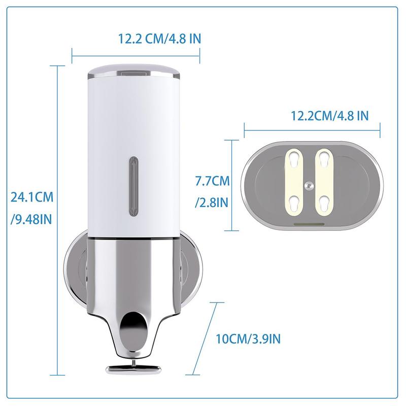 3 in 1 Wall Mounted Soap Dispenser, Shampoo and Conditioner Dispenser, Soap Dispenser for Bathroom, Kitchen and Hotel