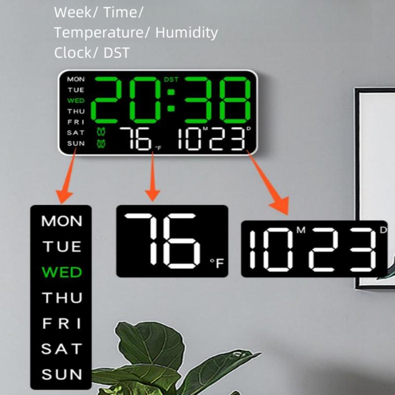 Multifunctional Electronic Clock, 1 Count Dual-purpose Clock, USB Powered Digital Clock, Wall Clock Display Time & Week & Temperature