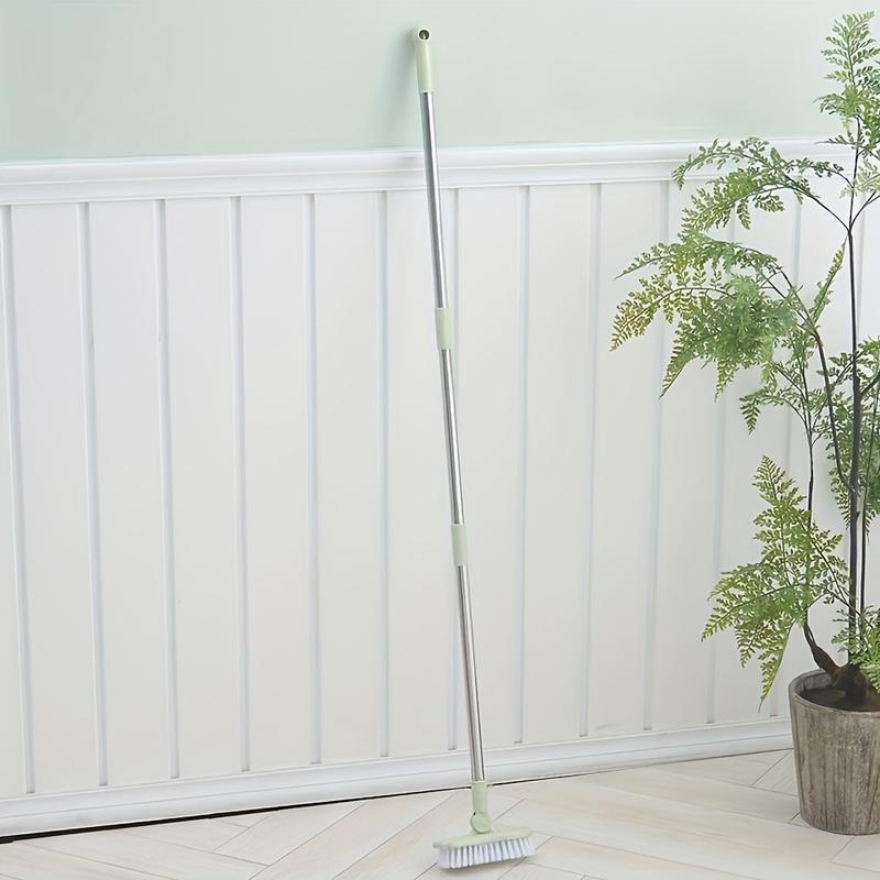 120cm 47.2 Inches Long Handle Scrub Brush with Rotating Bruch Head, Floor Brush, Washing Brush, Can Be Adjusting Rod