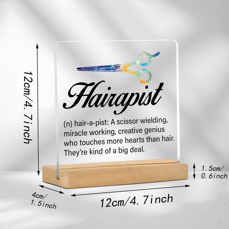 Hairdresser Definition Acrylic Desktop Sign, Hairdresser Gift, Hairdresser Desktop Ornament, Home Decor, Gift for Hairdresser