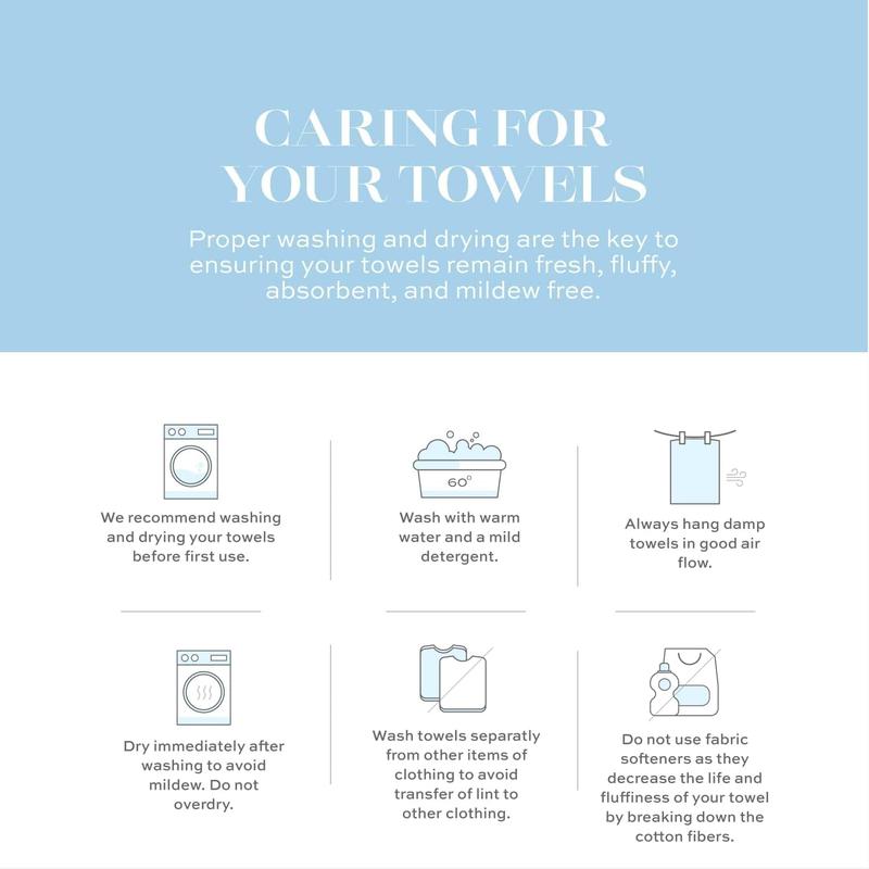 Luxury Cotton Towels - Large Hotel Spa Bathroom Face Towels