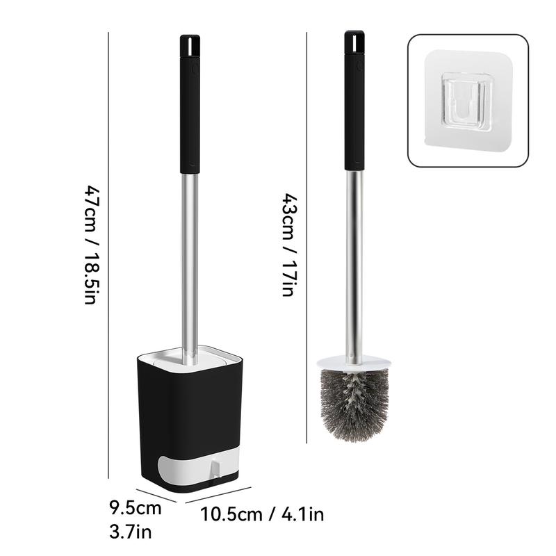 WORTHBUY Long Handle Plastic Toilet Brush With Drain Base Punch-Free Wall Mounted WC Toilet Cleaning Brush Bathroom Accessories