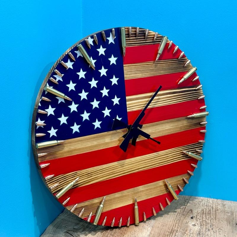 American flag clock