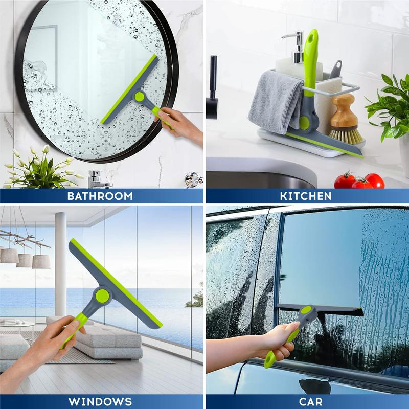 DSV Standard Shower Squeegee for Glass Doors, Squeegee for Window Cleaning, All Purpose Window Cleaner Tool for Car Squeegee,Windshield | Mini Window Squeegee for Home | 10