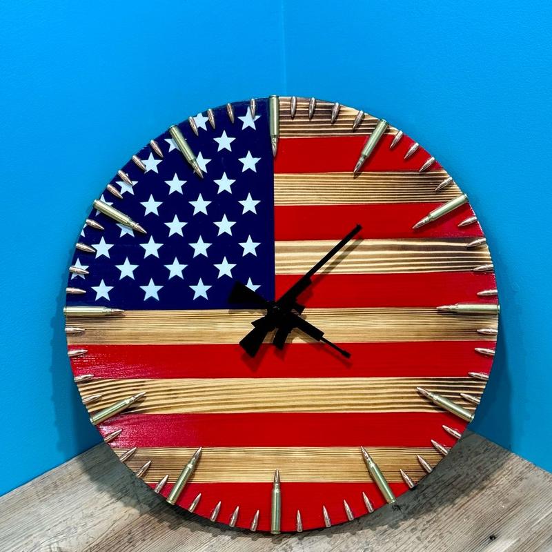 American flag clock