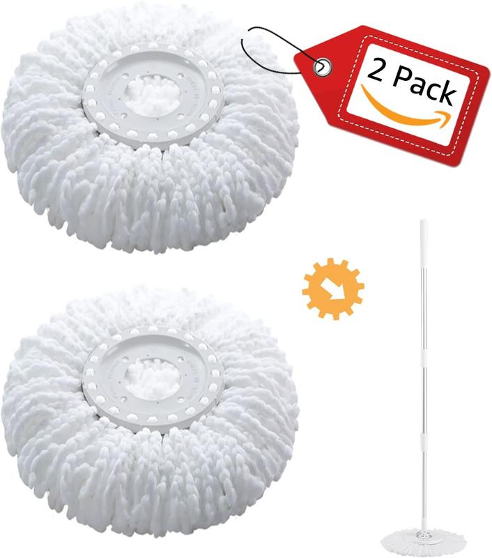 6-Pack Circular Spin Mop Head Refill Replacement