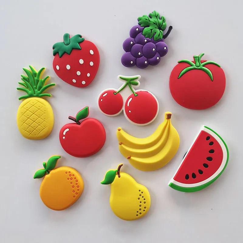 Fruit Design Fridge Magnet, 10pcs set Cute Magnetic Sticker For Refrigerator, Creative Home Decoration