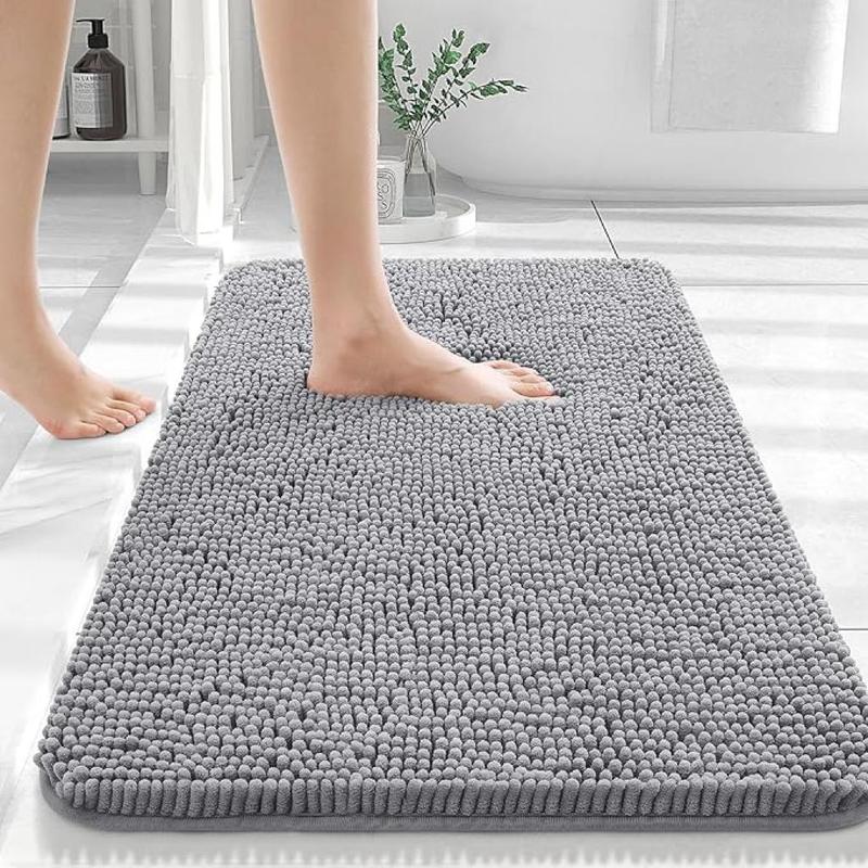 Non-slip Bath Mat, 1 Count Soft Absorbent Bath Rug, Machine Washable Bath Mat for Bathroom Floor, Home Decor Accessories