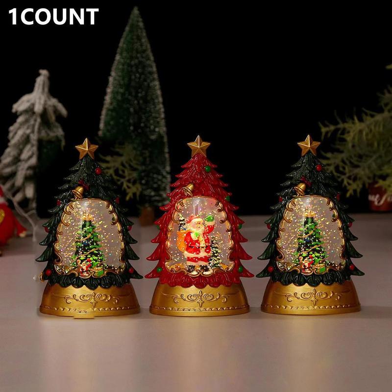 Christmas Themed Decorative Light, 1 Count Battery Powered Decorative Lamp Desktop Ornament, Decorative Night Light for Home Party Festival