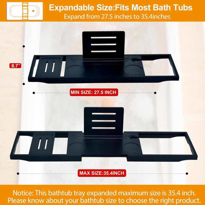 Premium Bathtub  Tray - Bath Tray - Bath Tub Tray Table for Bathtub - Bath  Tray for Bathtub, Expandable Size, Fits  Bath Tubs