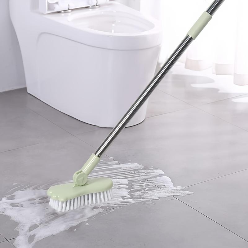 120cm 47.2 Inches Long Handle Scrub Brush with Rotating Bruch Head, Floor Brush, Washing Brush, Can Be Adjusting Rod