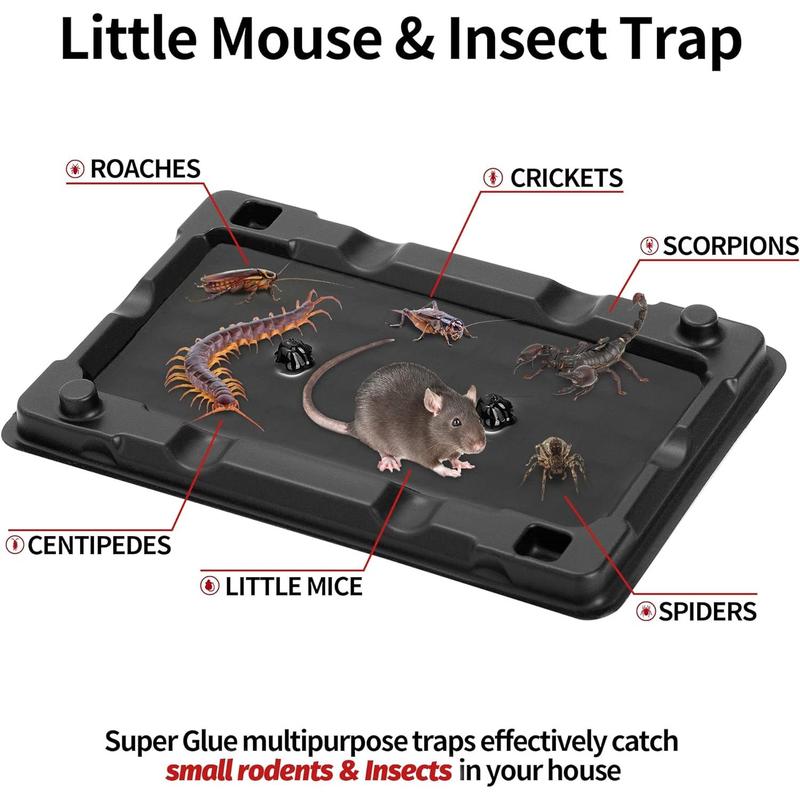 Mouse & Insect Traps 12 Pack Heavier Sticky Traps  Non Toxic Glue Small Mice & Insects Sticky Mouse Traps Indoor Easy Set Safe Children & Pets Unbranded