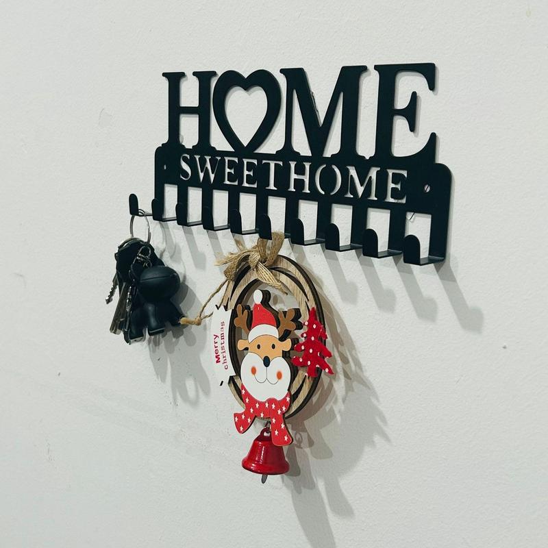 Home Letter Design Wall Hook, 1 Count Creative Key Hook, Wall Mounted Key Holder, Home Decor for Living Room Bedroom, Creative Gift