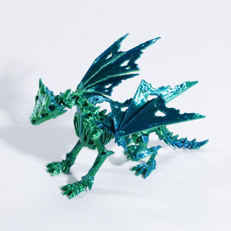 3D Printed Wraithwing Dragon Model (1 Count), Creative Dragon Model Fidget Toy, Desktop Ornament for Home Office Decor