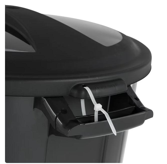 20 Gallon Heavy Duty Plastic Garbage Can, Included Lid, Black