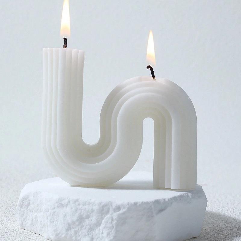 Geometric S Shaped Candle, Creative S-shaped Candle, Gift for Mom, Home Decoration Candle, Durable Fragrance for Home Decor