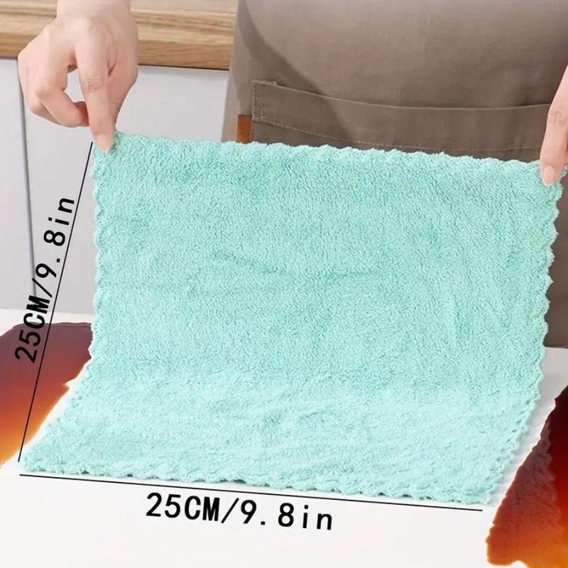 Household Kitchen Cleaning Towel, Random Color Water Absorbent Soft Towel, Kitchen Square Cleaning Rag, Home Cleaning Cloth