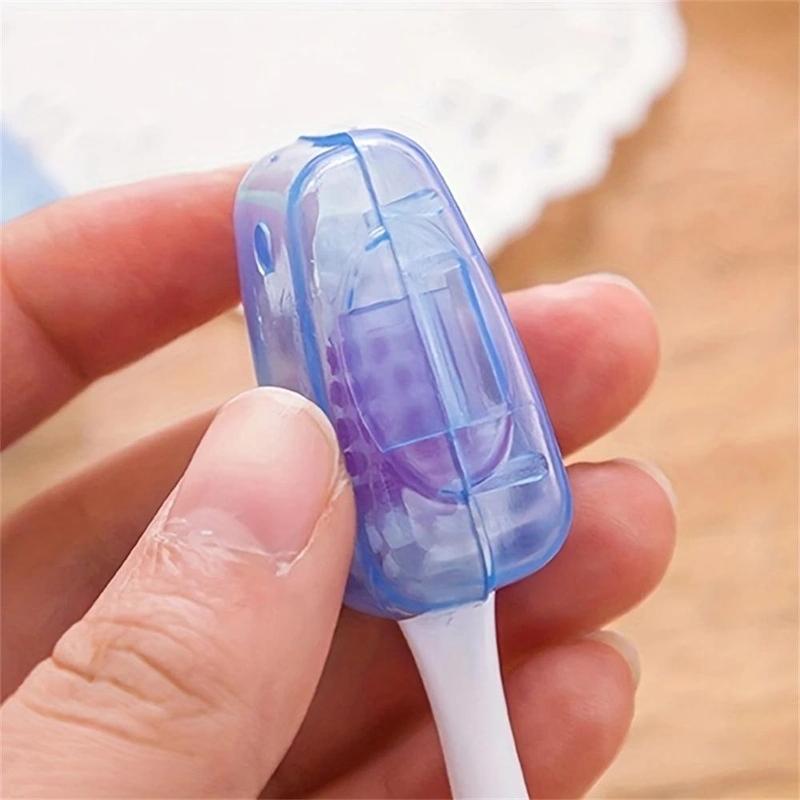 5pcs Mixed Color Toothbrush Head Cover, Dustproof Toothbrush Cap, Toothbrush Cover For Travel, Bathroom Gadget