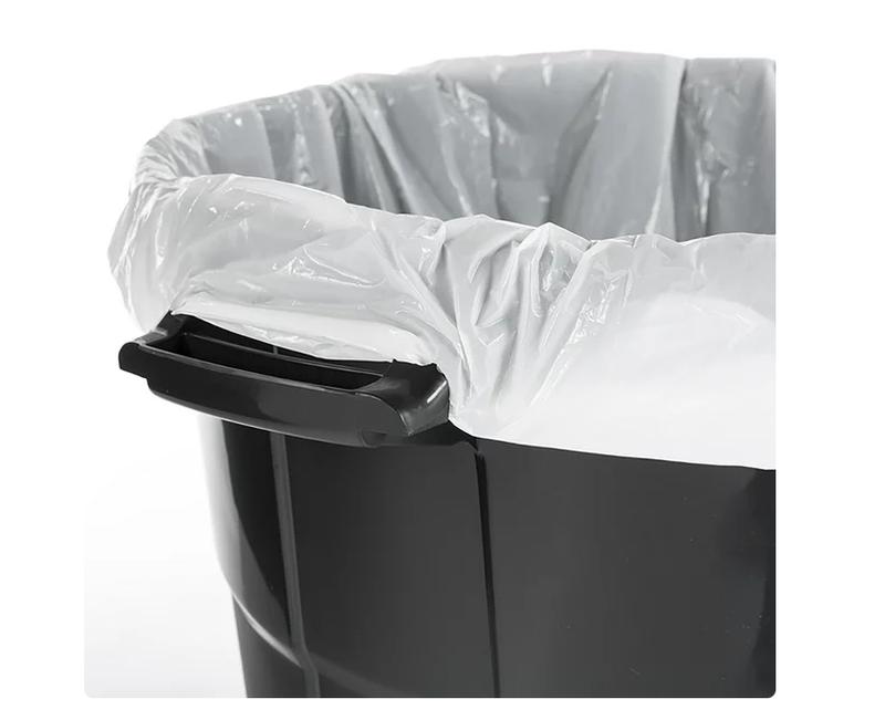 20 Gallon Heavy Duty Plastic Garbage Can, Included Lid, Black