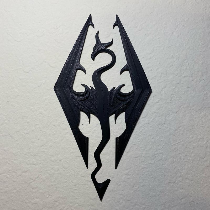 Skyrim logo wall hanger   decoration 3D print