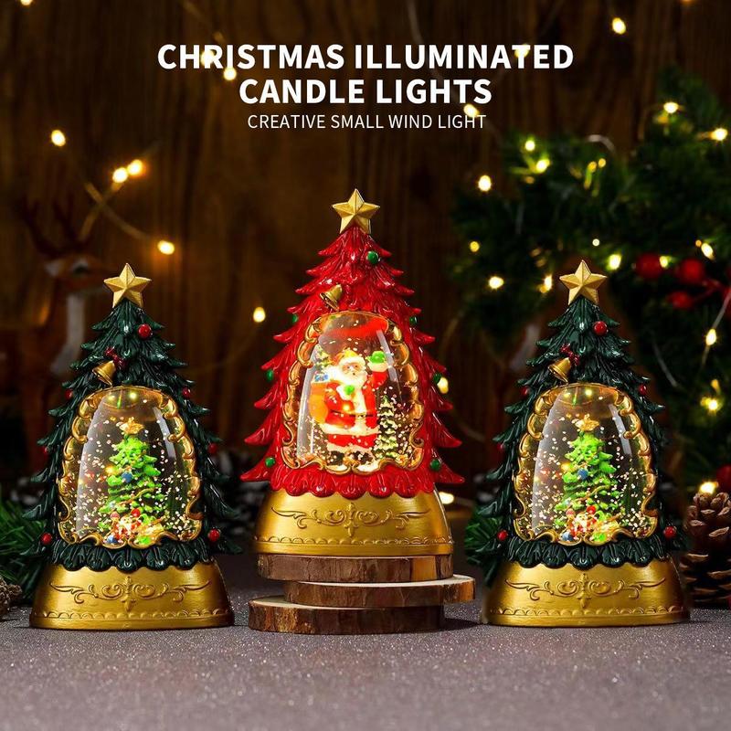 Christmas Themed Decorative Light, 1 Count Battery Powered Decorative Lamp Desktop Ornament, Decorative Night Light for Home Party Festival