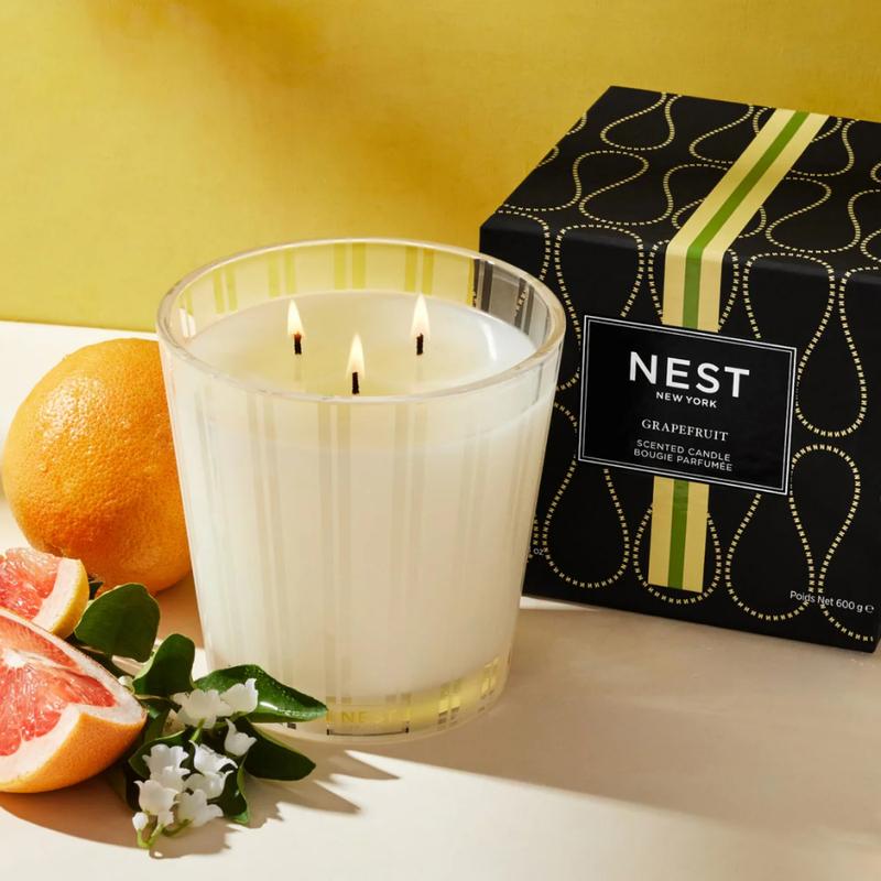 3-Wick Ne'st Candle 600g 21.2 oz & 230g 8.1 oz - Non Toxic Wax 100 Hours Burn Time Scented Candle - Gift Decoration for Holiday Season, Home Decor