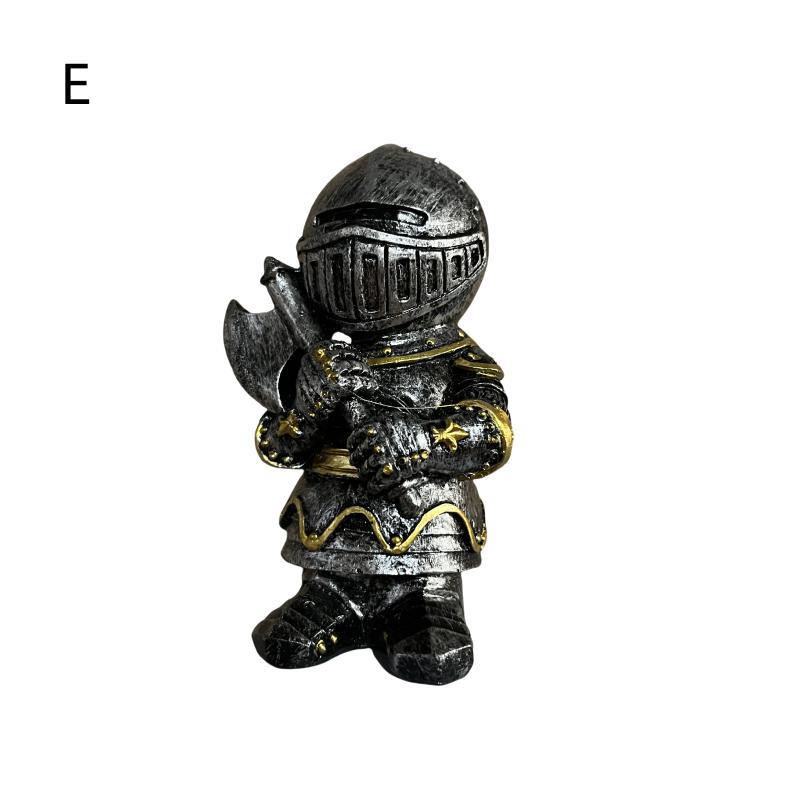 Medieval Guard Knight Design Ornament, 1 Count Creative Resin Statue, Decorative Figurine for Home Office Desk, Home Decor