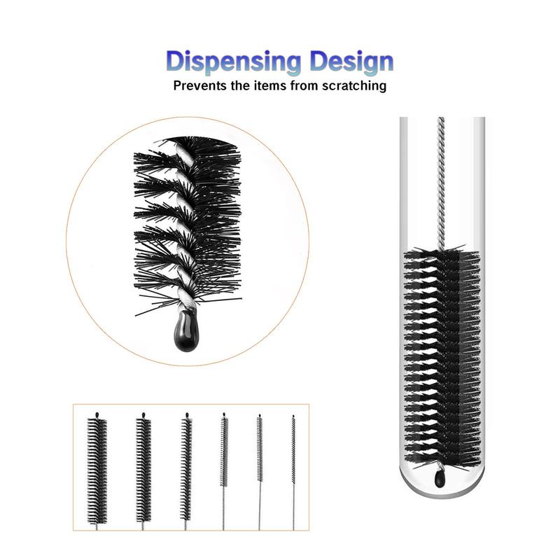 10pcs Straw Cleaner Brush Kit, Stainless Steel Long Pipe Cleaners, Multifunctional Cleaning Tool for Home Kitchen