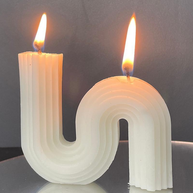 Geometric S Shaped Candle, Creative S-shaped Candle, Gift for Mom, Home Decoration Candle, Durable Fragrance for Home Decor