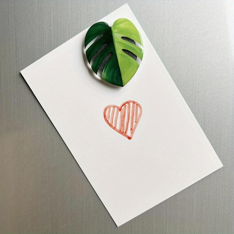 Simulated Plant Leaf Design Refrigerator Magnet, 1 Count Acrylic Decorative Magnetic Stickers for Fridge Decoration, Home Decor Supplies