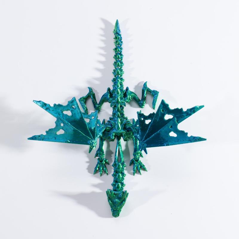 3D Printed Wraithwing Dragon Model (1 Count), Creative Dragon Model Fidget Toy, Desktop Ornament for Home Office Decor