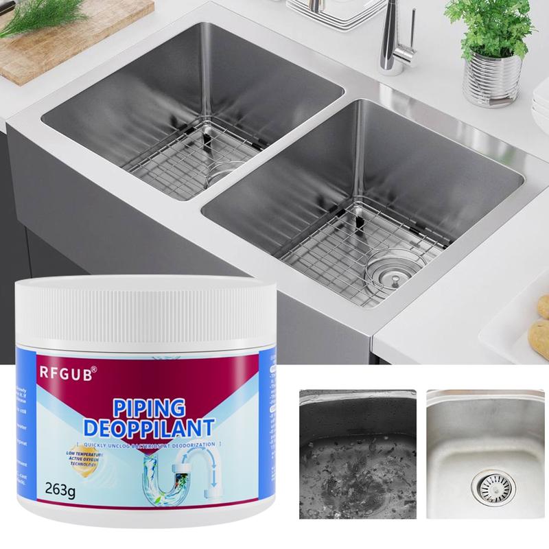 RFGUB Strong pipeline dredging agent-Magic Powder Drainage Blockage Remover、Kitchen sink pipe powder deodorant toilet cleaner Household Cleaning