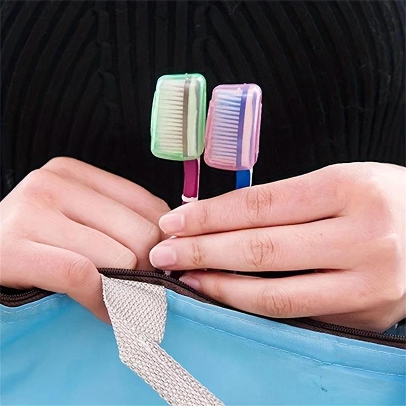 5pcs Mixed Color Toothbrush Head Cover, Dustproof Toothbrush Cap, Toothbrush Cover For Travel, Bathroom Gadget