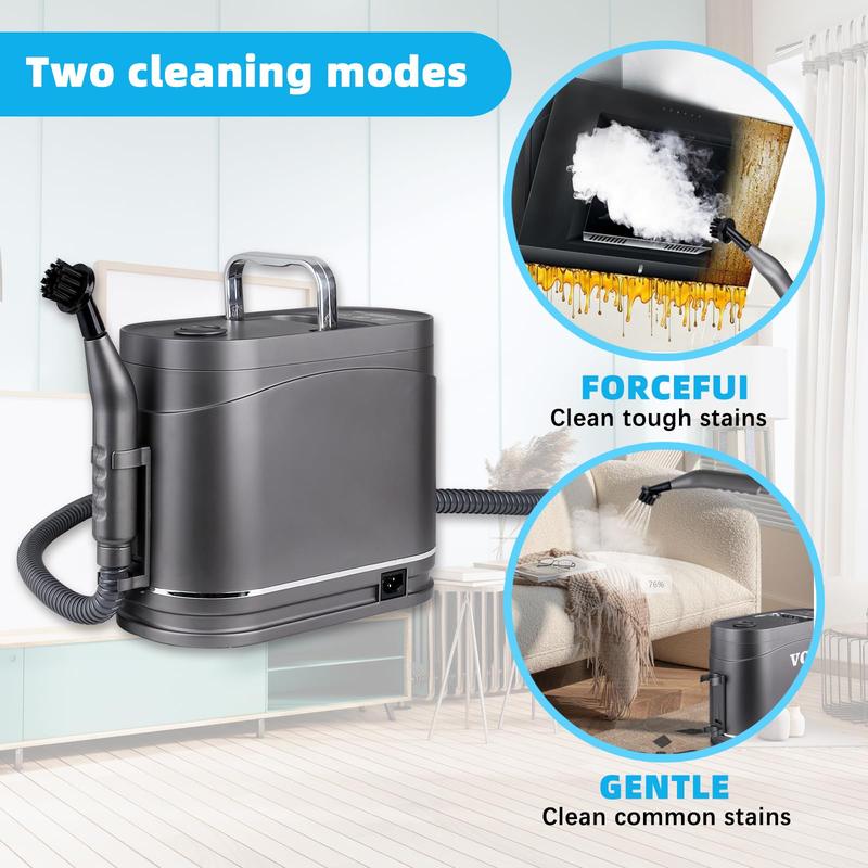 Handheld  Cleaner, Pressurized Multi-Surface All-Natural  Cleaner 11-Piece Set, 1.2 Liter Capacity, Portable Multi-Purpose  Cleaner for Home, Upholstery, Grout, Tile, Car, Sofa and More  mop steam Household pressurized steamer Portable