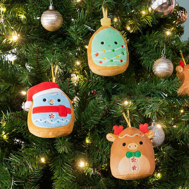 Squishmallows Cookie Ornament, 3-Pack, 4-Inch Select Series, Holiday Ornaments