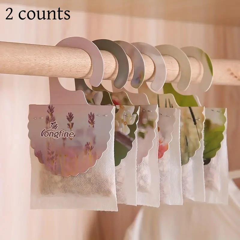 Hanging Scented Sachet, 2 Counts Long-lasting Home Fragrance Sachet Bag for Car Office, Fresh Scented Packet, Scented Sachet for Drawer and Closet, Men Gifts