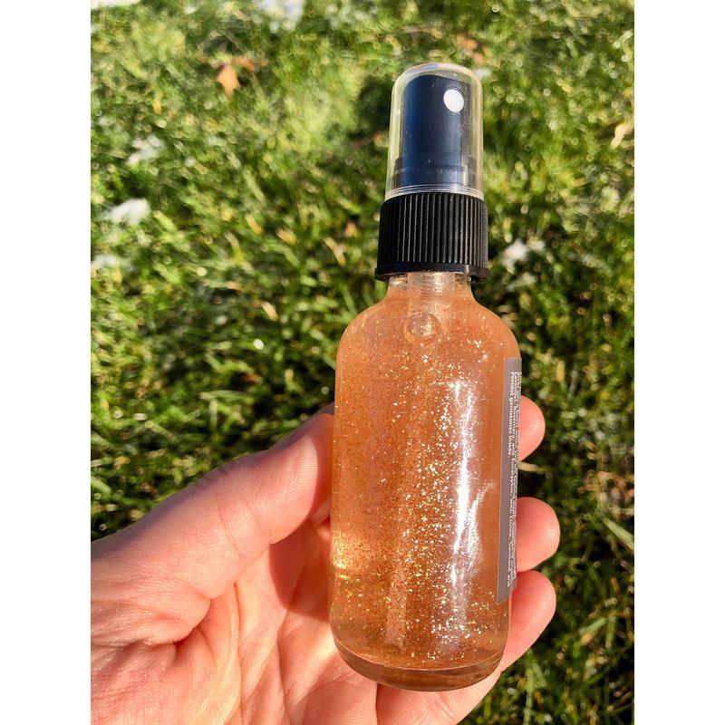 Positive Energy Spray with Orange Mica Glitter