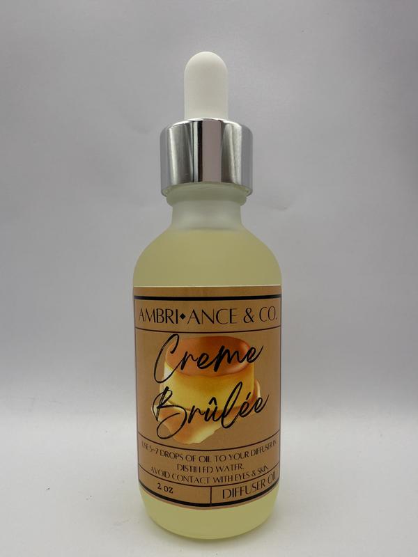 Creme Brulee Diffuser 2oz Bottle. Non-Toxic Home Fragrance. Ambri-ance & Co Product