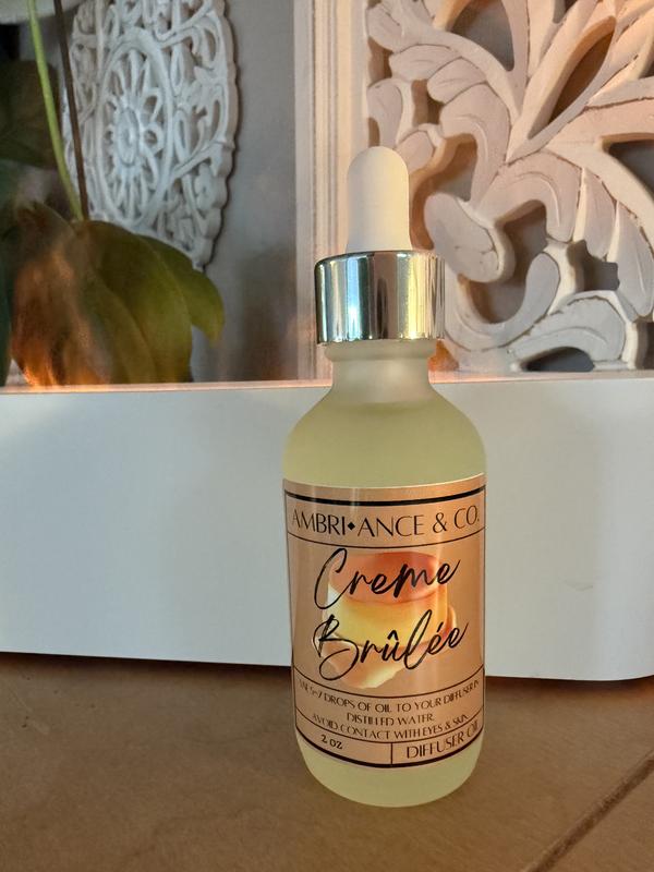 Creme Brulee Diffuser 2oz Bottle. Non-Toxic Home Fragrance. Ambri-ance & Co Product