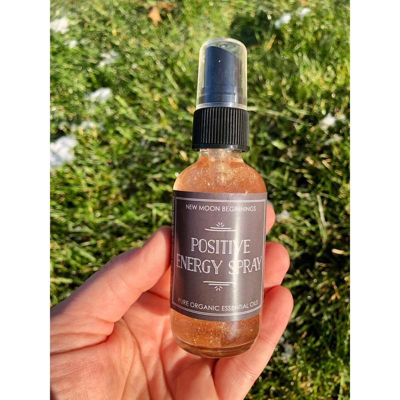 Positive Energy Spray with Orange Mica Glitter