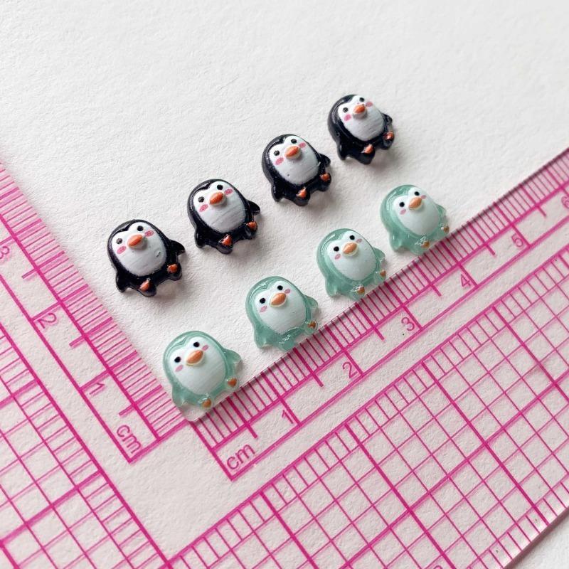 Cute Penguin Design Resin Ornament, 50pcs Mini Penguin Decoration, DIY Decorative Accessories for Scrapbooking, Crafts, Home Decor, Christmas Decor