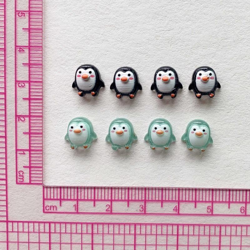 Cute Penguin Design Resin Ornament, 50pcs Mini Penguin Decoration, DIY Decorative Accessories for Scrapbooking, Crafts, Home Decor, Christmas Decor