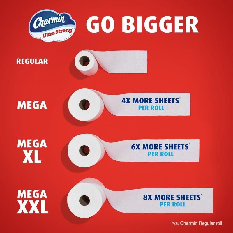 Charmin Ultra Strong Toilet Paper 24 Mega Rolls, 220 Sheets per Roll