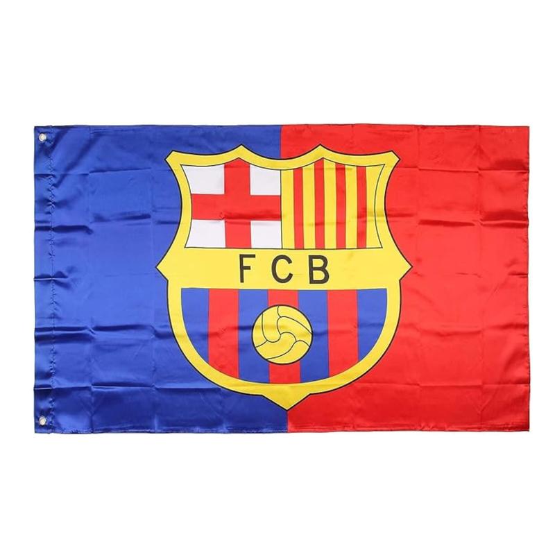 Bar.ce.lona Flag Banner 3x5 feet Soccer Durable Indoor or Outdoor Football Soccer 2Grommets - Ideal for Bar.ce.lona Fans College Dorm Room Decor Hanging Gift