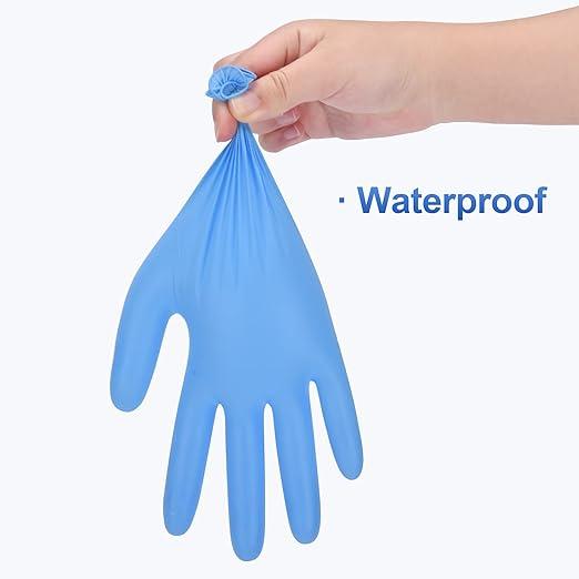 Diamond Advance Blue Vinyl Disposable Gloves - Latex-Free & Powder-Free Cleaning Food Gloves Hand Household Kitchen 100-ct Box Palm