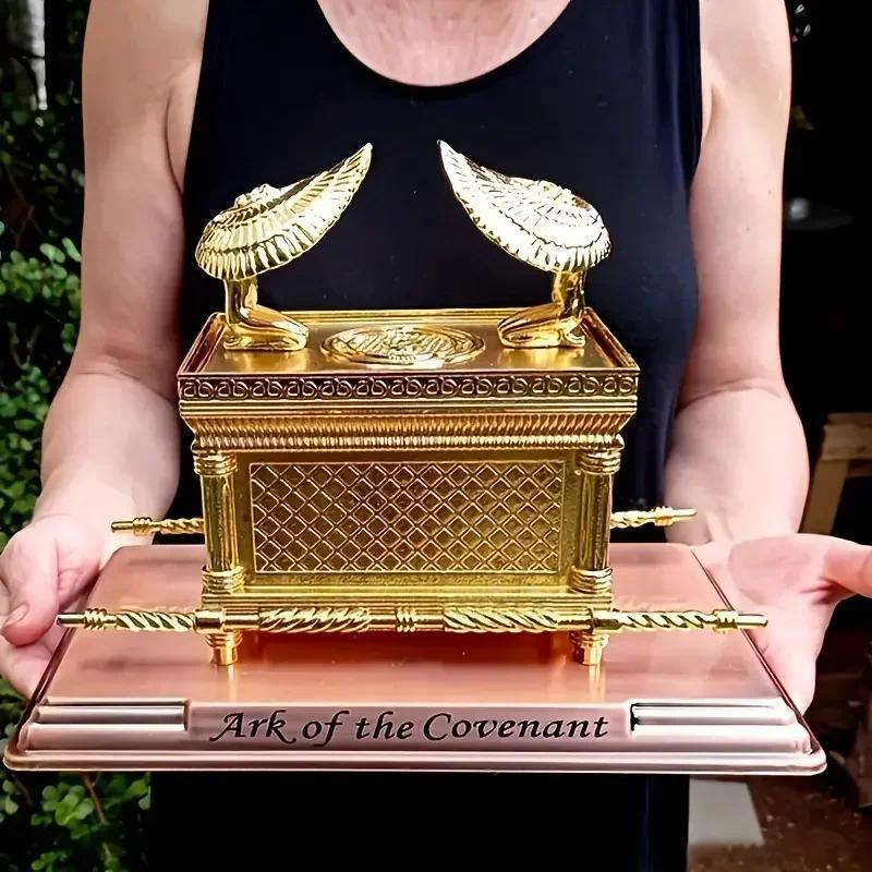 Ark of CovenantStatue Covenant Ark Gilded Copper Brackets Jerusalem Reproduction Jewish Statue Testimony Jewish Gift