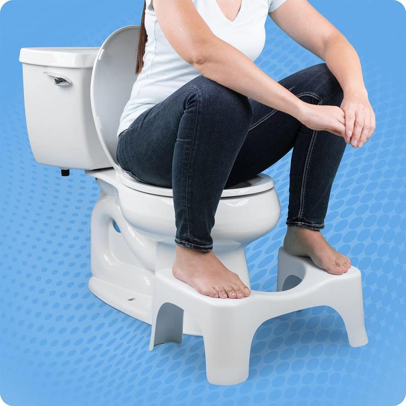 Squatty Potty Simple Bathroom Toilet Stool, White, 7