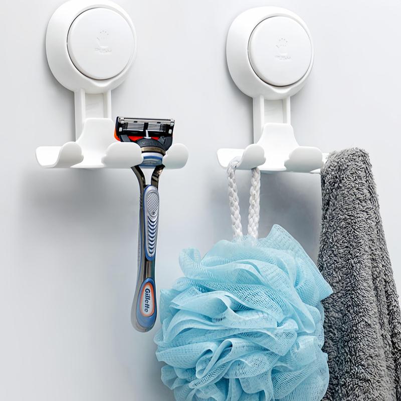 Shower Razor Holder, Suction Cup Shaver Holder, Bathroom Razor Hook, Towel Loofah Sponge Door Hook, Detachable Waterproof Shaver Holder